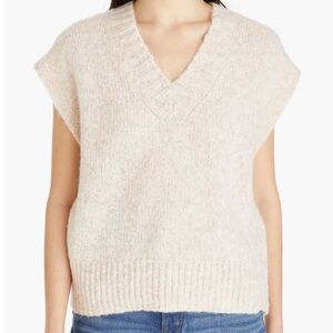 Madewell Balsam Cap Sleeve Sweater, Off White, XS
